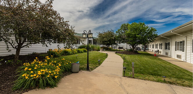 Courtyard in Main Street Nursing Home